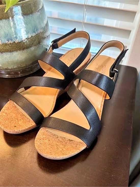 Naturalizer Shoes - Naturalizer Areda Wedge Sandal Black Strappy Wedges